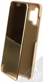 1Mcz Clear View flipové pouzdro pro Samsung Galaxy A32 zlatá (gold)
