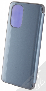 1Mcz Clear View flipové pouzdro pro Xiaomi Poco F3 modrá (blue) zezadu