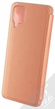 1Mcz Clear View flipové pouzdro pro Samsung Galaxy A12 růžová (pink) zezadu