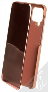 1Mcz Clear View flipové pouzdro pro Samsung Galaxy A12, Galaxy M12 růžová (pink)