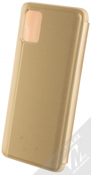 1Mcz Clear View flipové pouzdro pro Samsung Galaxy A31 zlatá (gold) zezadu