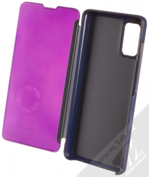 1Mcz Clear View flipové pouzdro pro Samsung Galaxy A41 fialová (purple) otevřené