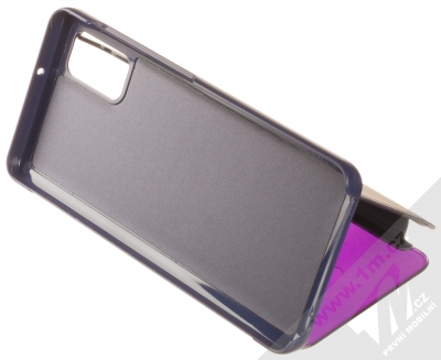 1Mcz Clear View flipové pouzdro pro Samsung Galaxy A41 fialová (purple) stojánek