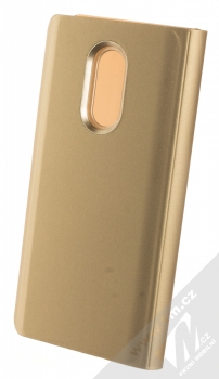 1Mcz Clear View flipové pouzdro pro Xiaomi Redmi Note 4 (Global Version) zlatá (gold) zezadu