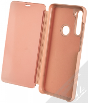 1Mcz Clear View flipové pouzdro pro Xiaomi Redmi Note 8T růžová (pink) otevřené