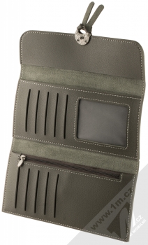 1Mcz Dogone Wallet peněženka šedá (grey) otevřené