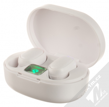 1Mcz E6S TWS Bluetooth stereo sluchátka bílá (white) nabíjecí pouzdro se sluchátky