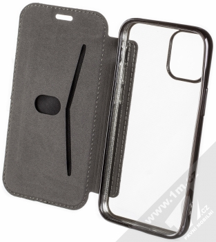 1Mcz Electro Book flipové pouzdro pro Apple iPhone 12 mini černá (black) otevřené