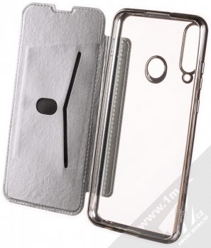 1Mcz Electro Book flipové pouzdro pro Huawei Y6p stříbrná (silver) otevřené