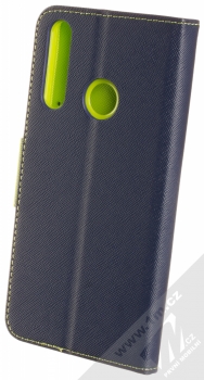1Mcz Fancy Book flipové pouzdro pro Huawei Y6p modrá limetkově zelená (blue lime) zezadu