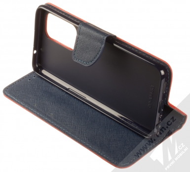1Mcz Fancy Book flipové pouzdro pro Oppo A94 5G, F19 Pro Plus 5G, Reno5 Z červená modrá (red blue) stojánek