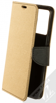 1Mcz Fancy Book flipové pouzdro pro Xiaomi Redmi Note 12 4G zlatá černá (gold black)