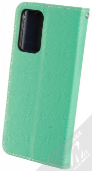 1Mcz Fancy Book flipové pouzdro pro Samsung Galaxy A52, Galaxy A52 5G mátově zelená modrá (mint blue) zezadu