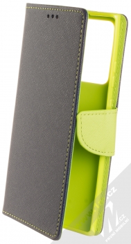 1Mcz Fancy Book flipové pouzdro pro Samsung Galaxy Note 20 Ultra modrá limetkově zelená (blue lime)