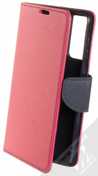 1Mcz Fancy Book flipové pouzdro pro Samsung Galaxy S21 růžová modrá (pink blue)