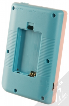 1Mcz G5s 500 in 1 herní konzole světle růžová modrá (light pink blue) zezadu (baterie)