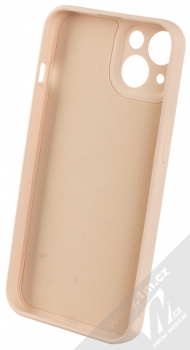 1Mcz Grip Ring Skinny ochranný kryt s držákem na prst pro Apple iPhone 13 světle růžová (powder pink) zepředu