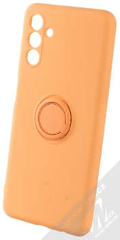1Mcz Grip Ring Skinny ochranný kryt s držákem na prst pro Samsung Galaxy A04s, Galaxy A13 5G oranžová (orange)