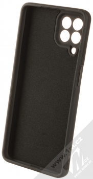 1Mcz Grip Ring Skinny ochranný kryt s držákem na prst pro Samsung Galaxy M53 5G černá (black) zepředu