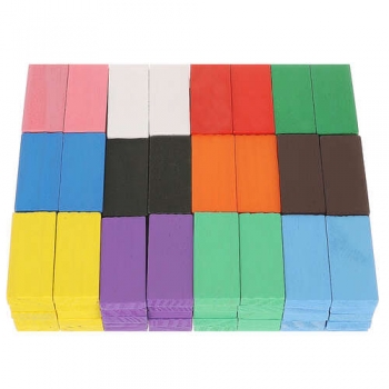 1Mcz GUF-3284 Dřevěné domino barevné 360 ks vícebarevné (multicolored)