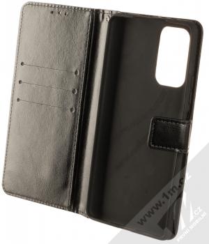 1Mcz Horizon-3H Strap Book flipové pouzdro pro Xiaomi Redmi Note 10 Pro, Redmi Note 10 Pro Max černá (black) otevřené