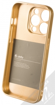 1Mcz Jelly Skinny TPU ochranný kryt pro Apple iPhone 14 Pro zlatá (gold) zepředu