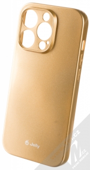1Mcz Jelly Skinny TPU ochranný kryt pro Apple iPhone 14 Pro zlatá (gold)