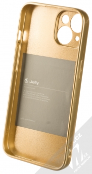 1Mcz Jelly Skinny TPU ochranný kryt pro Apple iPhone 14 zlatá (gold) zepředu