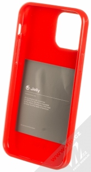 1Mcz Jelly TPU ochranný kryt pro Apple iPhone 12, iPhone 12 Pro červená (red) zepředu