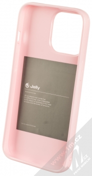1Mcz Jelly TPU ochranný kryt pro Apple iPhone 13 Pro světle růžová (light pink) zepředu