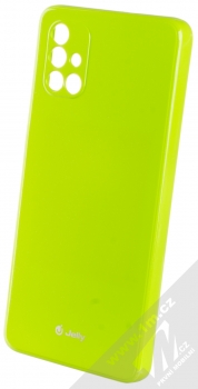 1Mcz Jelly TPU ochranný kryt pro Samsung Galaxy M51 limetkově zelená (lime green)