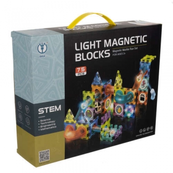 1Mcz LMB-2301 Kuličková dráha, magnetická a svítící, 75 ks vícebarevné (multicolor)