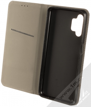 1Mcz Magnet Book Color flipové pouzdro pro Samsung Galaxy A32 5G černá (black) otevřené