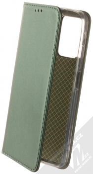 1Mcz Magnetic Book flipové pouzdro pro Xiaomi Redmi 10 5G, Redmi Note 11E, Poco M4 5G, Poco M5 tmavě zelená (dark green)