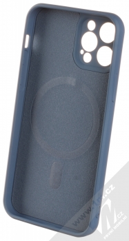 1Mcz MagSilicone TPU ochranný kryt s MagSafe pro Apple iPhone 12, iPhone 12 Pro tmavě modrá (dark blue) zepředu