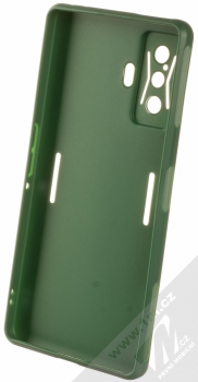 1Mcz Matt Skinny TPU ochranný silikonový kryt pro Xiaomi Poco F4 GT tmavě zelená (forest green) zepředu