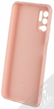 1Mcz Matt Skinny TPU ochranný silikonový kryt pro Xiaomi Redmi Note 10 5G, Poco M3 Pro světle růžová (powder pink) zepředu