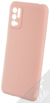 1Mcz Matt Skinny TPU ochranný silikonový kryt pro Xiaomi Redmi Note 10 5G, Poco M3 Pro světle růžová (powder pink)