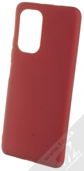 1Mcz Matt TPU ochranný silikonový kryt pro Xiaomi Mi 11i, Poco F3 tmavě červená (dark red)