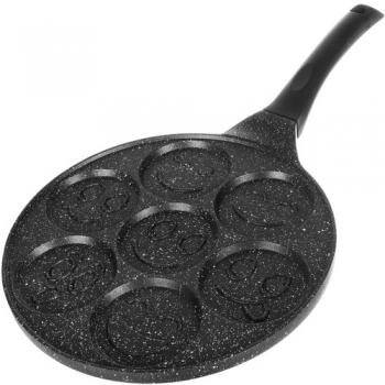 1Mcz Pánev se smajlíky na lívance a vajíčka 26 cm černá (black)
