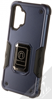 1Mcz Panzer Ring odolný ochranný kryt s držákem na prst pro Samsung Galaxy A13 4G tmavě modrá (dark blue)