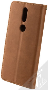 1Mcz Porter Book flipové pouzdro pro Nokia 2.4 hnědá (brown) zezadu