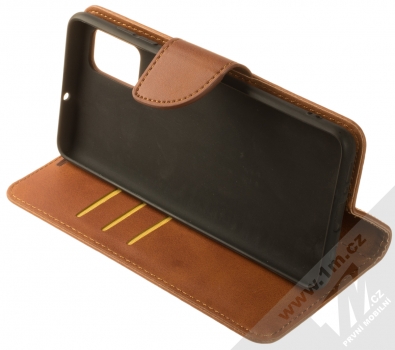 1Mcz Porter Book flipové pouzdro pro Samsung Galaxy A51 hnědá (brown) stojánek