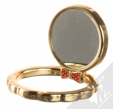 1Mcz Ring Kruh s mašlí držák na prst zlatá (gold) držák