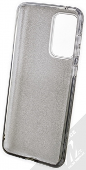 1Mcz Shining Duo TPU třpytivý ochranný kryt pro Samsung Galaxy A33 5G stříbrná černá (silver black) zepředu