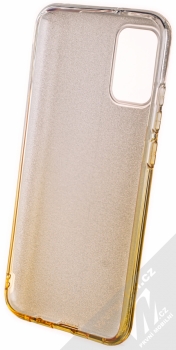 1Mcz Shining Duo TPU třpytivý ochranný kryt pro Samsung Galaxy A02s stříbrná zlatá (silver gold) zepředu