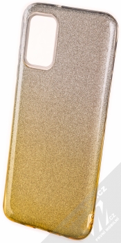 1Mcz Shining Duo TPU třpytivý ochranný kryt pro Samsung Galaxy A02s stříbrná zlatá (silver gold)