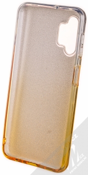 1Mcz Shining Duo TPU třpytivý ochranný kryt pro Samsung Galaxy A32 5G stříbrná zlatá (silver gold) zepředu