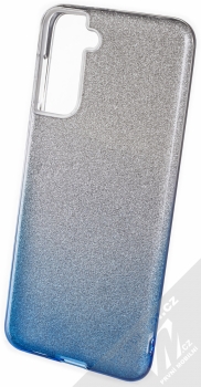 1Mcz Shining Duo TPU třpytivý ochranný kryt pro Samsung Galaxy S21 Plus stříbrná modrá (silver blue)