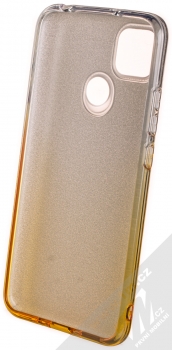 1Mcz Shining Duo TPU třpytivý ochranný kryt pro Xiaomi Redmi 9C stříbrná zlatá (silver gold) zepředu